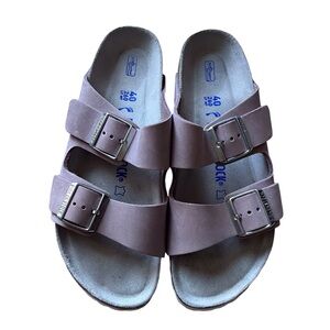 Birkenstock Size 40 Lilac Pastel Purple Arizona Sandal Leather Casual Classic